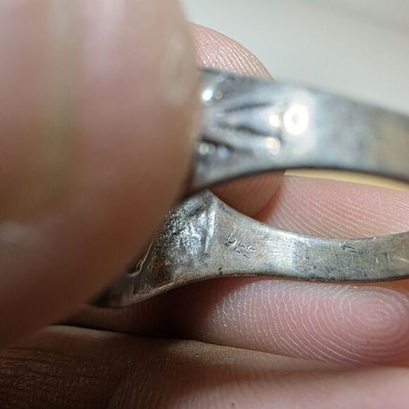 Vintage Sterling Silver 925 Navajo Southweatern Pheonix Turquouse Ring Size 7.5 - Picture 8 of 10